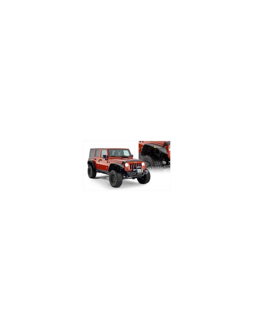 Bushwacker Flat Style Fender Flares Extensions - Jeep Wrangler JK 4 door