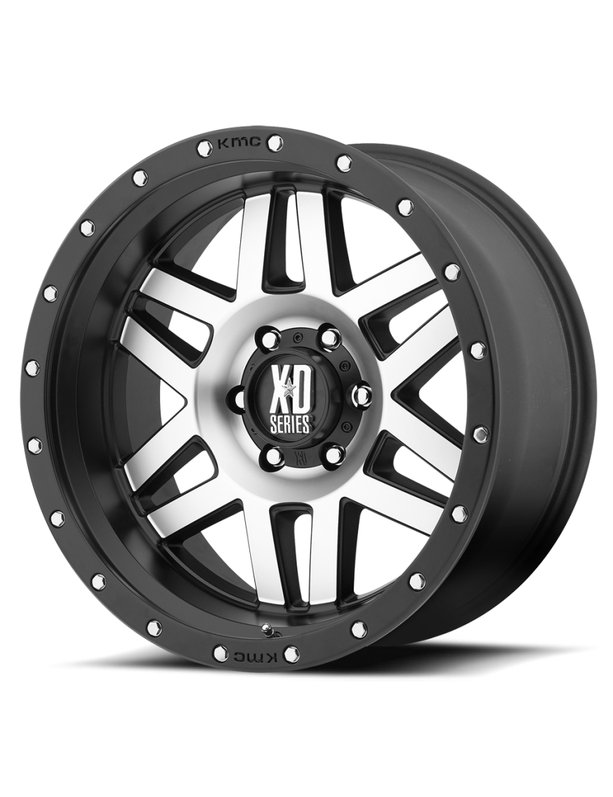 Felga Aluminiowa 8x16" 5x114,3 ET0 XD Series Model 128 Środek Machined Czarny Rant - Jeep Wrangler TJ LJ