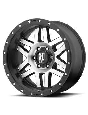 Felga Aluminiowa 8x16" 5x114,3 ET0 XD Series Model 128 Środek Machined Czarny Rant - Jeep Wrangler TJ LJ