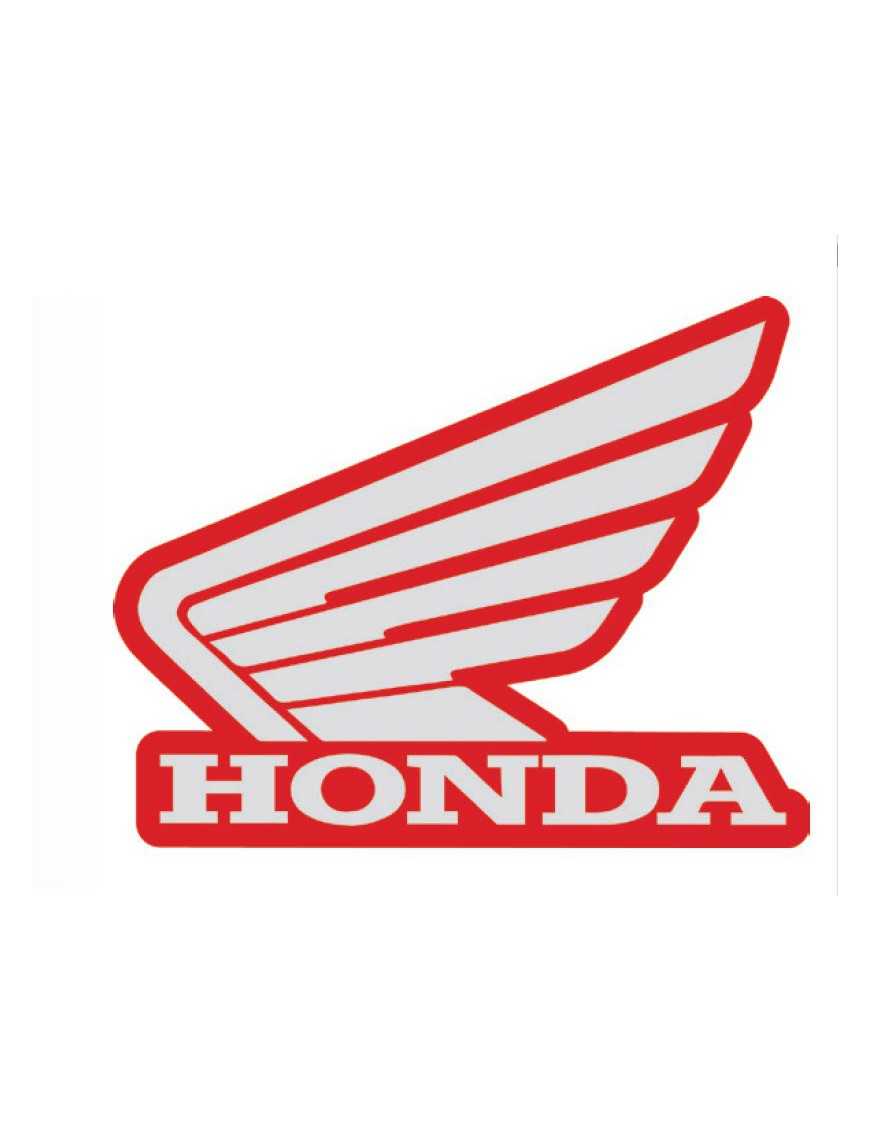 Sticker Honda wing silver Left 133mm
