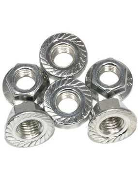 Flanged pass-through nut for spacers M10x1.25