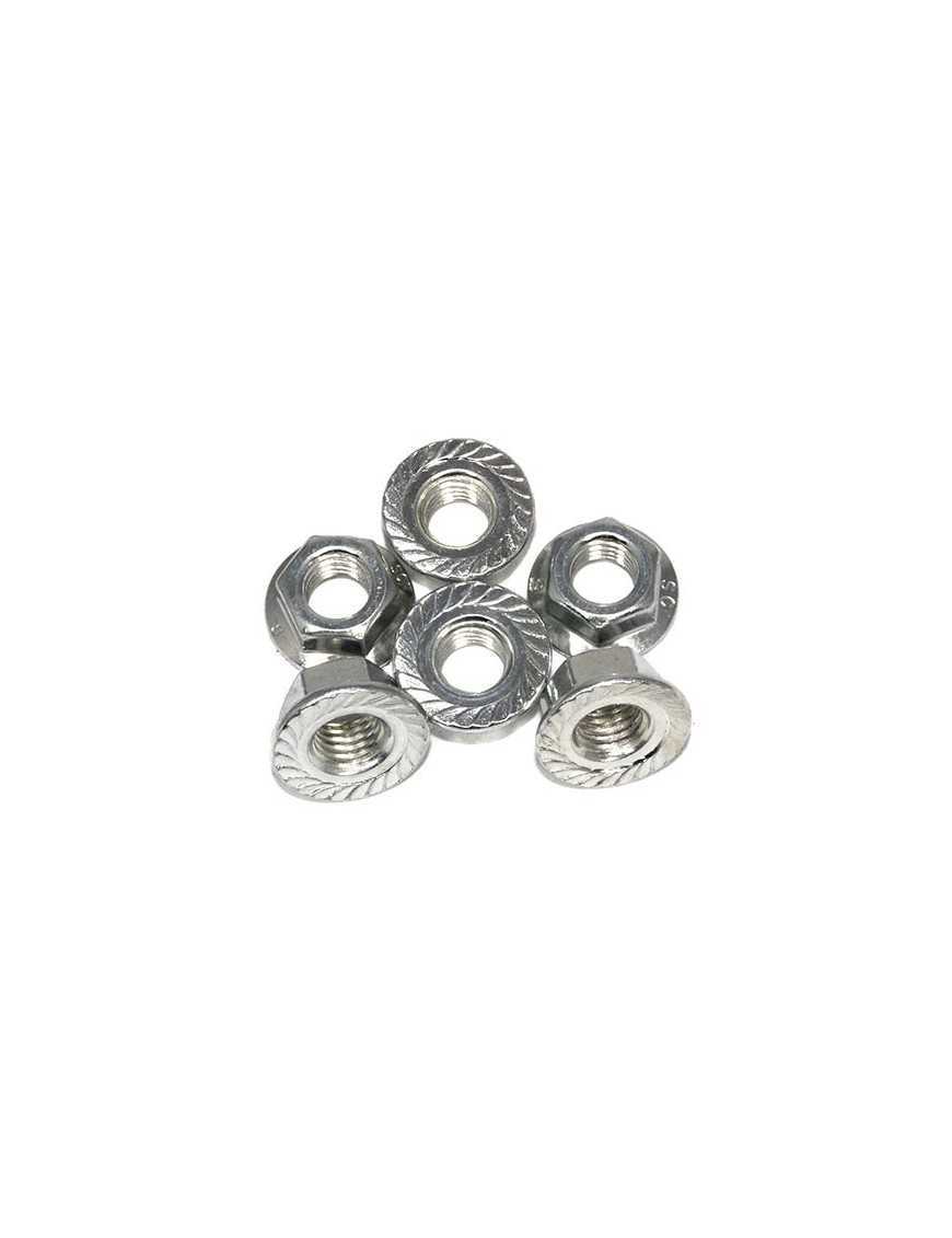 Flanged pass-through nut for spacers M10x1.25