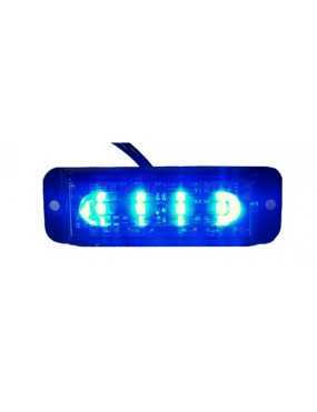 Lampa strobo 4 LED blue R10 R65