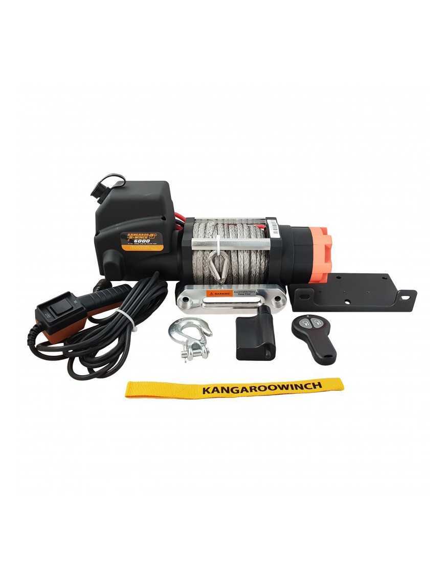 Wyciągarka Kangaroowinch K6000E PW6000 2722kg lina syntetyczna Wyciągarka Kangaroowinch K6000E PW6000 2722kg lina syntetyczna