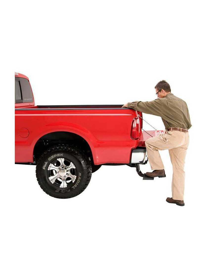 Tylny wysuwany stopień (podwójny wydech) AMP Research - Dodge RAM 1500 09-18