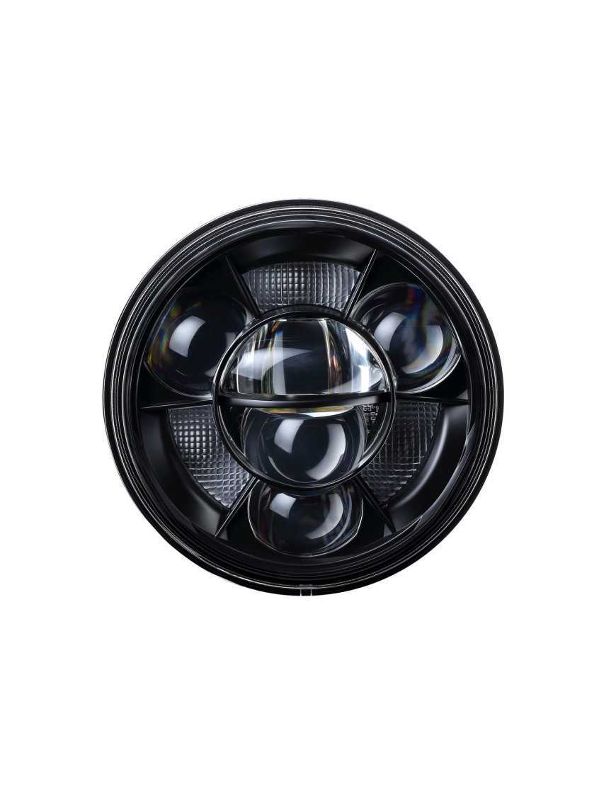 REFLEKTOR 7" LED ŚWIATŁA MIJANIA DROGOWE POZYCJA DRL E4 12-24V, CZARNY REFLEKTOR 7" LED ŚWIATŁA MIJANIA DROGOWE POZYCJA DRL E4 12-24V, CZARNY