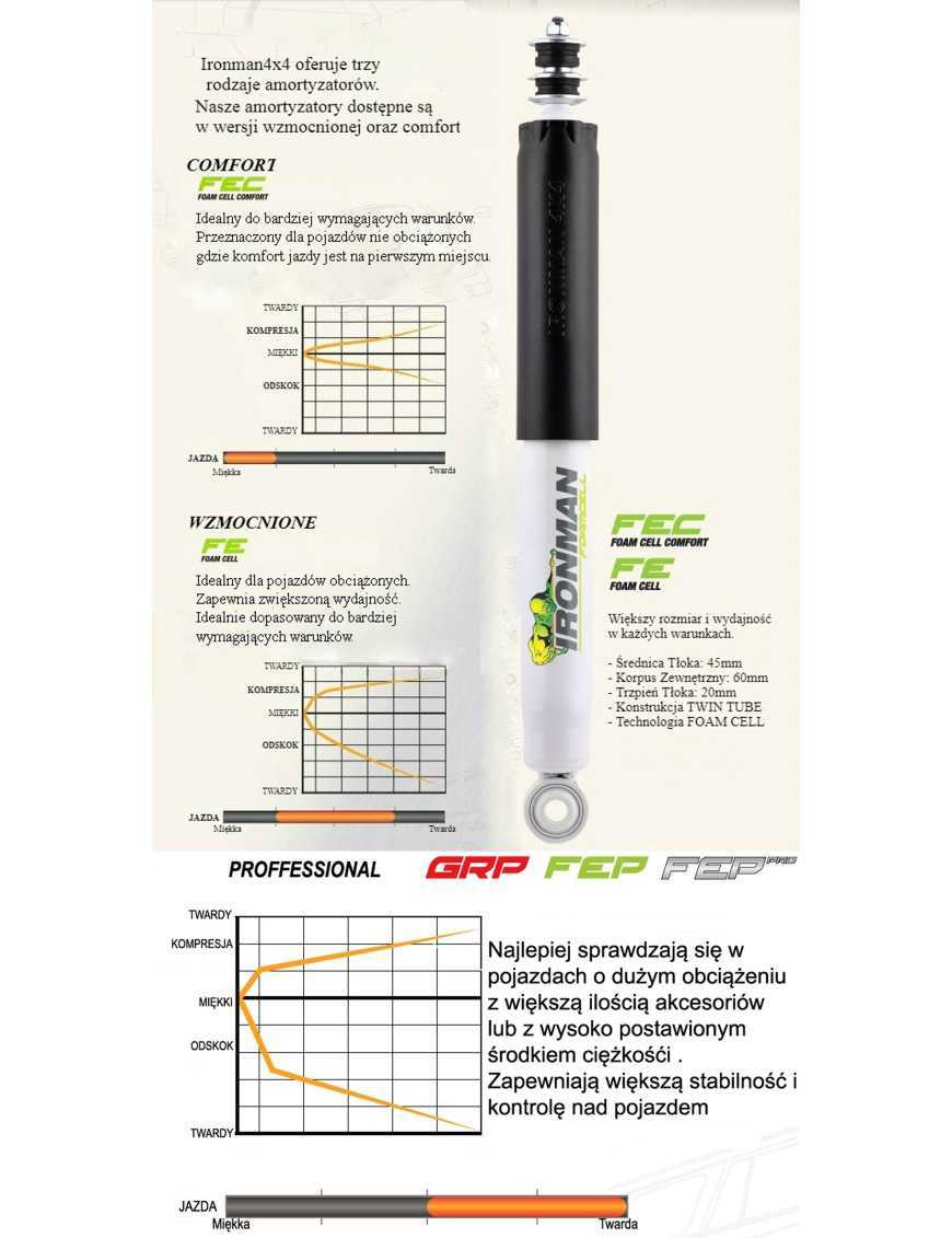 Amortyzator tylny +2" foam cell proffessional  (olejowy)