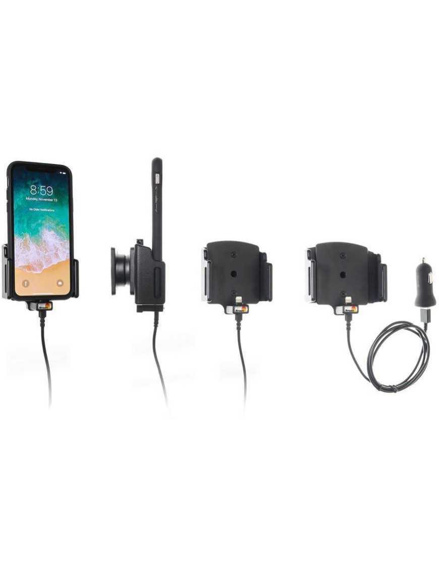 Uchwyt aktywny z kablem USB do Apple iPhone 12 Pro w futerale lub bez o wymiarach: 62-77 mm (szer.), 6-10 mm (grubość). Uchwyt aktywny z kablem USB do Apple iPhone 12 Pro w futerale lub bez o wymiarach: 62-77 mm (szer.), 6-10 mm (grubość).