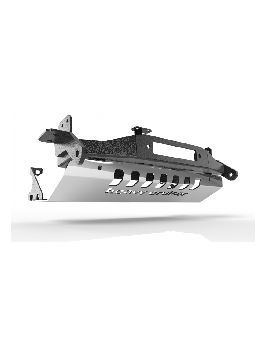 Osłona czołowa z płytą montażową wyciągarki aluminiowa Jeep Cherokee Liberty KJ 2.5d 2.8d 3.7 2002-2008