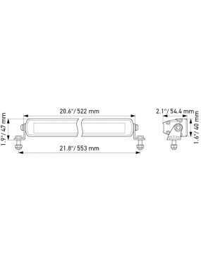 Lampa LED Hella Black Magic 20" Spot 1FJ 358 176-301