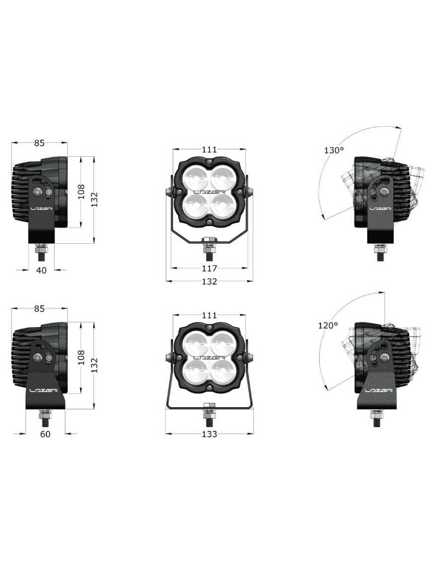 Lampa robocza LED LAZER Utility 45