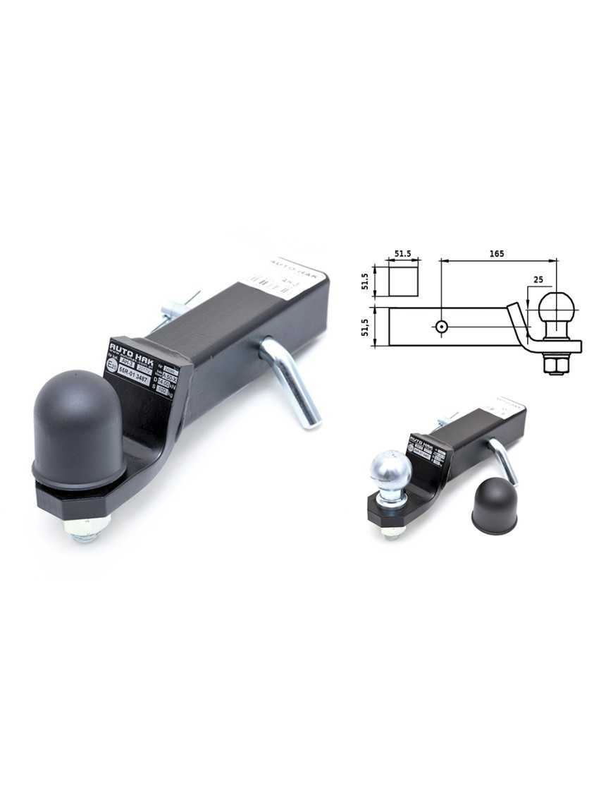 Podwyższony adapter haka holowniczego USA z przetyczką AH-3 Podwyższony adapter haka holowniczego USA z przetyczką AH-3