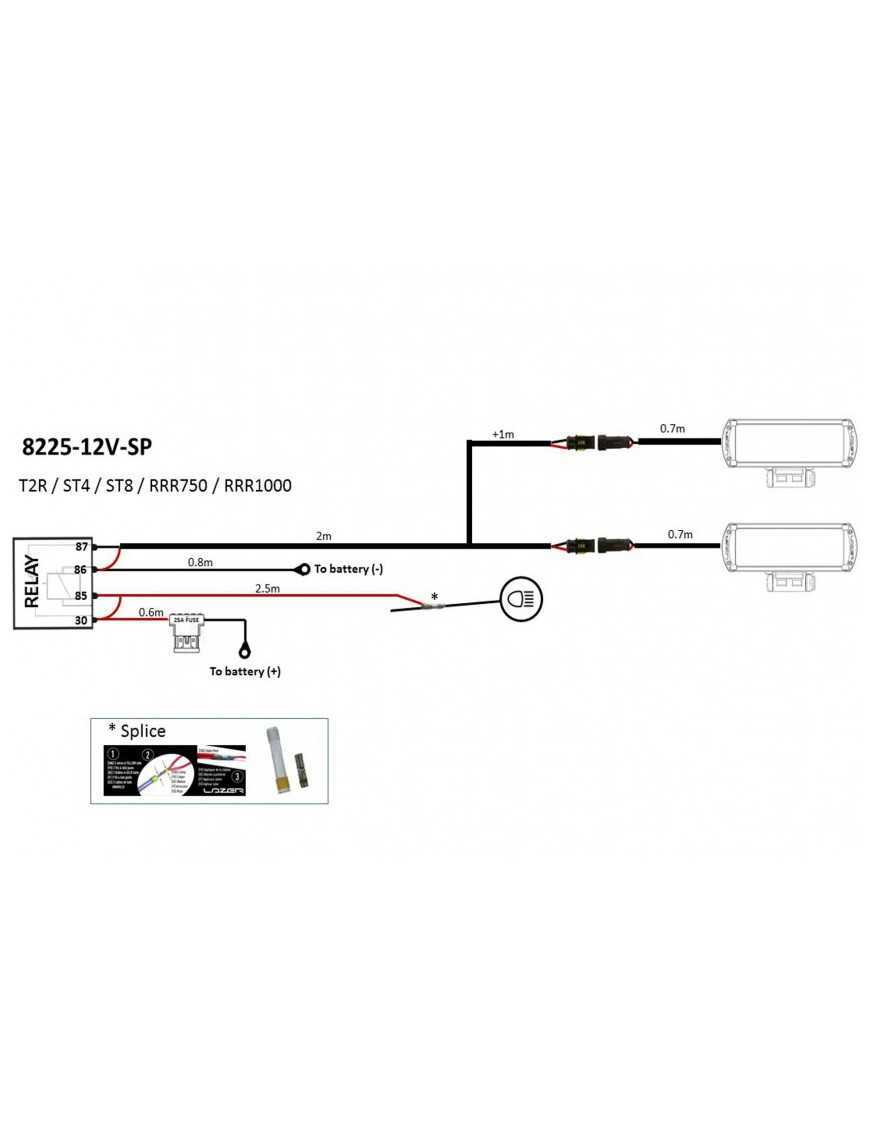 Harness for mounting 2 LAZER lamps (T-2, ST, TRIPLE-R, Linear series)