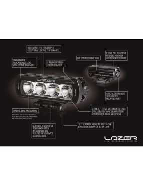Zestaw dwóch lamp LAZER ST4 Evolution z systemem montażu w fabrycznym grillu - Mercedes X-Class V6 (2017-)