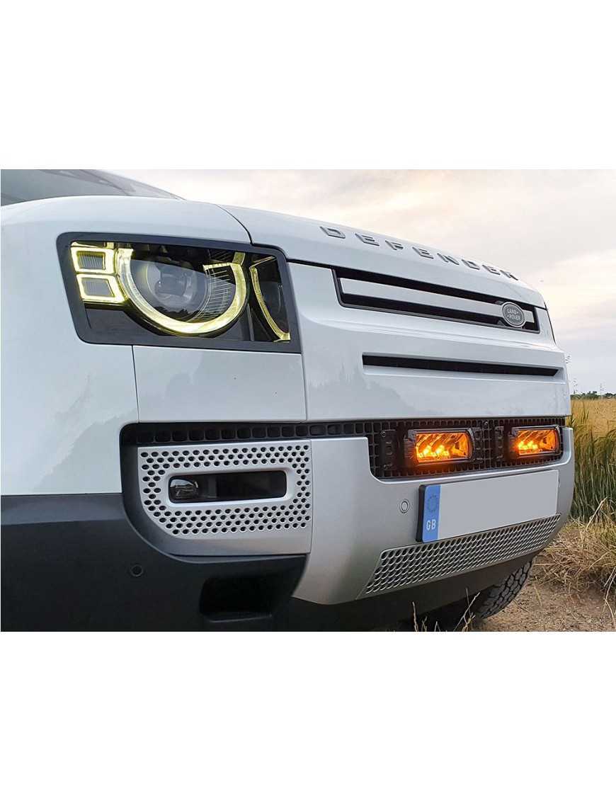 Zestaw dwóch lamp LAZER TRIPLE-R 750 (Gen2) z systemem montażu w fabrycznym grillu - Land Rover Defender (2020 -) 