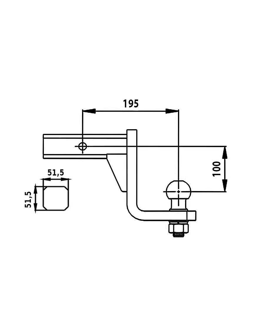 Reduced USA tow bar adapter with socket Reduced USA tow bar adapter with socket