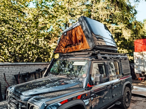 Installation of the Offlander FOLD 2 Roof Tent on the Ineos Grenadier